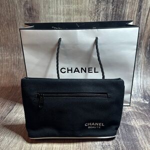 CHANEL Black Cosmetic Bag